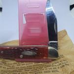 Vintage Case XX USA 6380 Big Whittler BEAUTIFUL Red Bone Knife Transition NM
