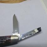 Vintage Case XX USA 6380 Big Whittler BEAUTIFUL Red Bone Knife Transition NM