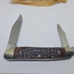 Vintage Case XX USA 6380 Big Whittler BEAUTIFUL Red Bone Knife Transition NM