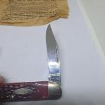 Vintage Case XX USA 6380 Big Whittler BEAUTIFUL Red Bone Knife Transition NM