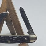 Vintage Case XX USA 6327 Three Blade Red/Brown Handle Folding Pocket Knife! 