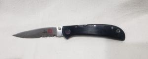 Vtg. Al Mar Falcon Ultralight, Black Micarta Lockback Pocketknife Japan