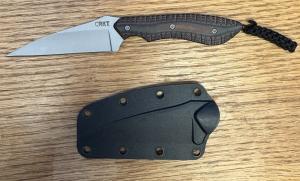 CRKT S.P.E.W. 3" Everyday Carry Wharncliffe 2388 Fixed-Blade Knife w/ Sheath