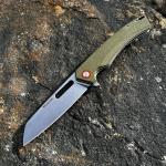 Brown Micarta Wharncliffe Folding Pocket Knife