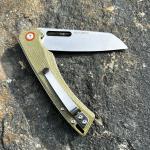 Brown Micarta Wharncliffe Folding Pocket Knife