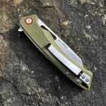 Brown Micarta Wharncliffe Folding Pocket Knife