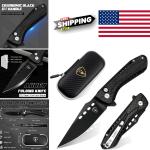 Durable Tactical Knife 3.54 Inch D2 Steel Lightweight and Rust Resistant