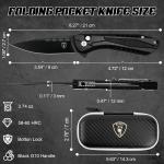 Durable Tactical Knife 3.54 Inch D2 Steel Lightweight and Rust Resistant