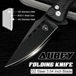 Durable Tactical Knife 3.54 Inch D2 Steel Lightweight and Rust Resistant