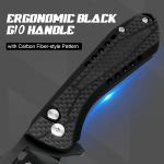 Durable Tactical Knife 3.54 Inch D2 Steel Lightweight and Rust Resistant