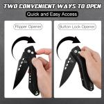 Durable Tactical Knife 3.54 Inch D2 Steel Lightweight and Rust Resistant