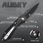 Durable Tactical Knife 3.54 Inch D2 Steel Lightweight and Rust Resistant