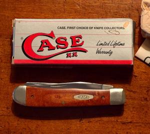 1991 Vintage Case XX USA 7254 SS BirdseyeMaple Trapper Pocket Knife Original Box