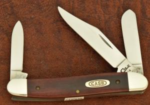 VINTAGE CASE XX USA 7 DOT 1993 SMOOTH WOOD STOCKMAN KNIFE 73087 SS NICE (26608)