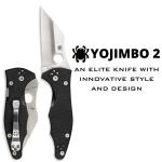 Spyderco Yojimbo 2 Specialty Tactical Knife with 3.2" CPM S30V Steel Black Wh...