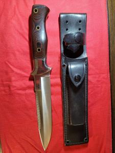 Vintage Al Mar Model 3005.6 Sere Fighting Dagger Knife Micarta Handle Sheath