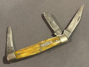 Vintage CASE XX USA 5375 Large Stag STOCKMAN Pocket Knife Dated 1965-1969