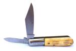 Barlow Pocket Knife Two Blade Blades White Handle Vintage