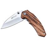 MTECH USA - Spring Assisted Folding Knife - Satin Finish Stainless Steel Wharncliffe Blade, Zebra Wood Handle, Pocket Clip, Liner Lock - Hunting, Camping, Survival, Tactical, EDC – MT-A1158ZW