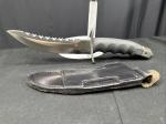 Vintage 1980' Rare Al Mar Warriors Japan Dagger Knife With Original Sheath
