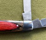 VINTAGE B.M.W. SOLINGEN 3 BLADE 3.5" WOOD HANDLE POCKET KNIFE NEVER USED