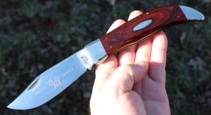 Unused Vintage CASE XX USA P172 Pakkawood Large Clasp Buffalo Knife 1976 4 Dot