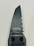 Vintage Gerber Ridge Black Combo Edge Money Clip  Folding Knife 05898 Taiwan VTG