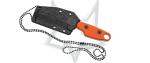 Fox Knives Compso Fixed Blade Knife Neck FX-303OR N690Co Orange G10
