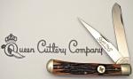 Vintage QUEEN #19 Trapper ACSB Bovine Bone Handles - SHARP FANS 2009 Knife & Box