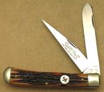 Vintage QUEEN #19 Trapper ACSB Bovine Bone Handles - SHARP FANS 2009 Knife & Box