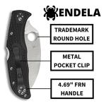 Spyderco Endela Wharncliffe Lightweight Knife with VG-10 Stainless Steel and FRN Handle - PlainEdge - C243FPWCBK