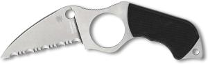 Spyderco Swick 5 Large 2.73" Black G-10 Serrated Fixed Blade Pocket Knife FB14S5