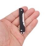 Samior S12 Mini SlipJoint Scalpel Folding Pocket Knife with 10pcs #11 Replaceable Blade, Black G10 Handle Utility EDC Keychain Knife for Box Cutting, Crafting 0.5oz