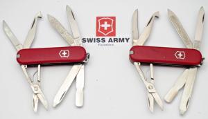 Vintage Victorinox 58mm Swiss Army Knives Lot of Two - MINI CHAMP I Pattern