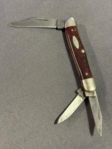 Vintage CASE XX 3 Blade Whittler Knife 6308 Red Bone Manufacture 1940-1964