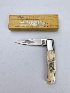 Vintage Parker Cutlery Company No. 512 Wharncliffe Lockback Folding Knife 