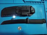 Large Tactical Fixed Blade W Flashlight And Feral Rod