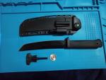 Large Tactical Fixed Blade W Flashlight And Feral Rod