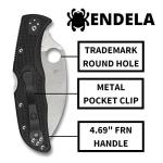 Spyderco Endela Wharncliffe Lightweight Knife with VG-10 Stainless Steel Blade and FRN Handle - SpyderEdge - C243FSWCBK