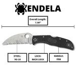 Spyderco Endela Wharncliffe Lightweight Knife with VG-10 Stainless Steel Blade and FRN Handle - SpyderEdge - C243FSWCBK