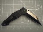 SNAKE EYE TACTICAL 2-Tone Gold/Black 3.5" 3Cr13 Wharncliffe Blade A.Open Knife