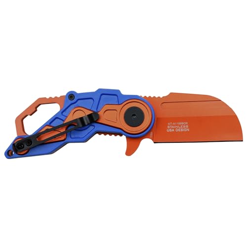 MTECH USA Orange Wharncliffe Knife with Bottle Opener