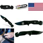 Versatile Tactical Knife with 3D Coast Guard Logo Stainless Steel Blade for Men