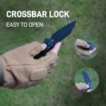 CJRB Hectare-Alt Pocket Knife, 3.11'' AR-RPM9 Steel Blade Carbon Fiber Handle Folding Knife with Pocket Clip for Men Women, EDC Knife for Camping Hiking Fishing Survival 1935 Black PVD Coating