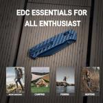 CJRB Hectare-Alt Pocket Knife, 3.11'' AR-RPM9 Steel Blade Carbon Fiber Handle Folding Knife with Pocket Clip for Men Women, EDC Knife for Camping Hiking Fishing Survival 1935 Black PVD Coating