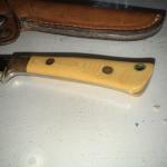 Vintage Al Mar Fishing Knife 5003 Seki Japan Ivory Micarta