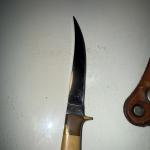 Vintage Al Mar Fishing Knife 5003 Seki Japan Ivory Micarta