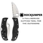 Spyderco RockJumper Lightweight Knife with 3.08" VG-10 Steel Wharncliffe Blade and Black FRN Handle - SpyderEdge - C254SBK