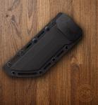 S-TEC Fixed Knife 5" Full Tang Stainless Steel Blade Black Synthetic Handle