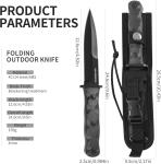 Ergonomic Grip Tactical Knife 9.6 Inch Fixed Blade for Hiking and Adventure